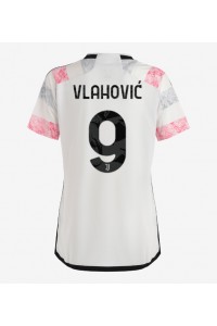 Juventus Dusan Vlahovic #9 Voetbaltruitje Uit tenue Dames 2023-24 Korte Mouw
